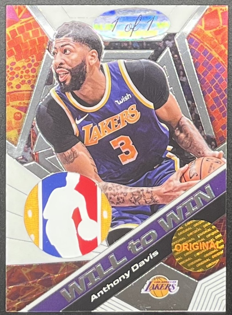 Anthony Davis Logoman Patch: Anthony Davis Logoman Lakers patch custom basketball card 1/1