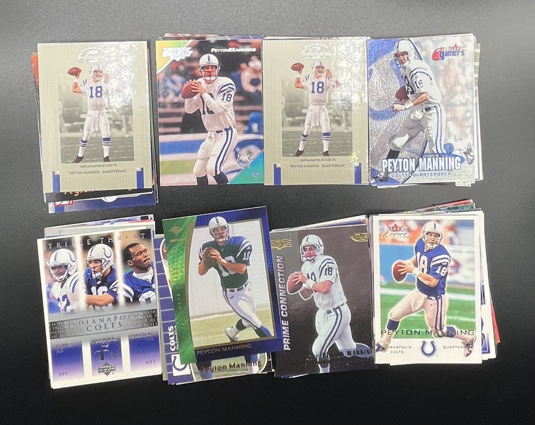 Peyton Manning Cards: Peyton Manning Cards Lot of many different years and brands cards