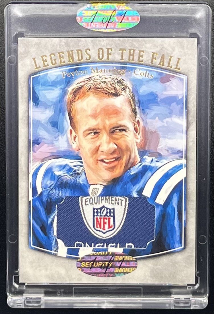 Peyton Manning Patch Card: Peyton Manning Patch Custom Football Card one of one In its case
