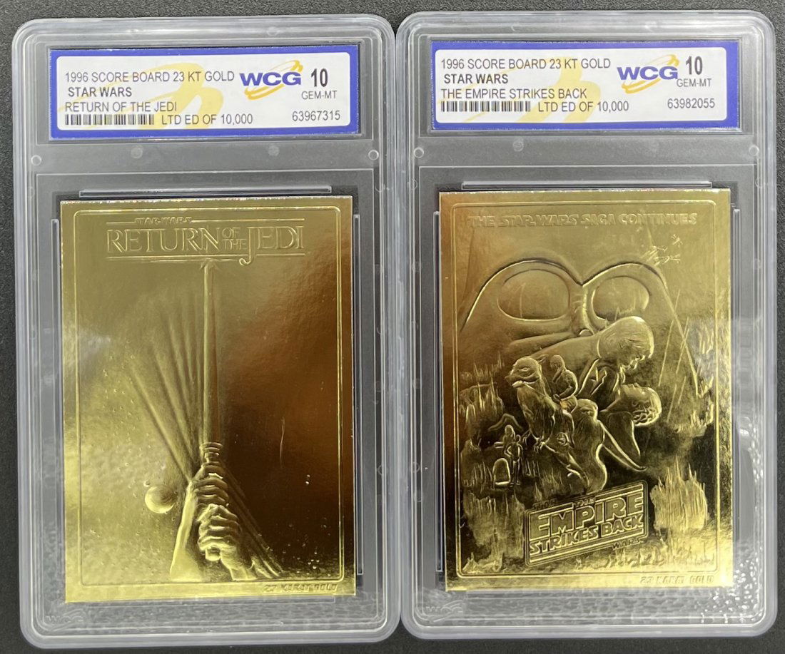 Star Wars Jedi Limited Edition: (2) two Star Wars limited edition cards mint 10 . The empire strikes back and return of Jedi