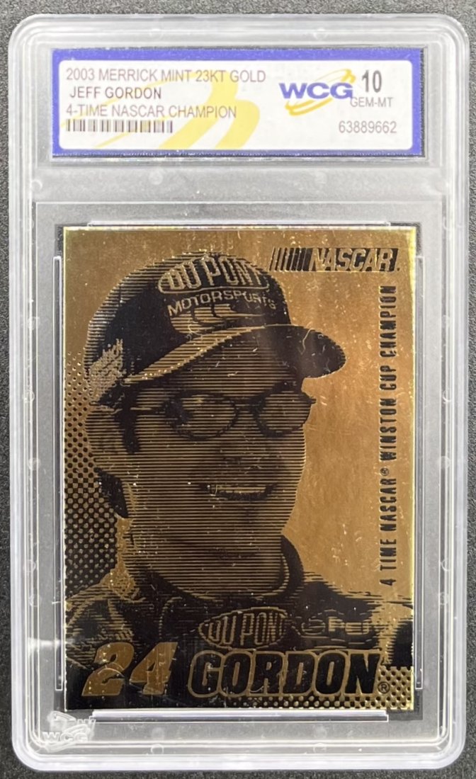 Jeff Gordon Card: Jeff Gordon 4 time nascar Champion mint 10 card