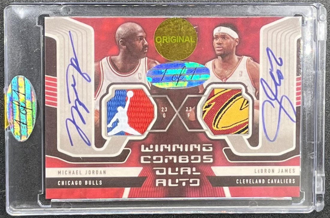 Michael Jordan Lebron James Card: Michael Jordan And lebron James patch custom Basketball Card one of one 1/1 in its case . Any question please send us a message or email us vangoveauction@gmail.com