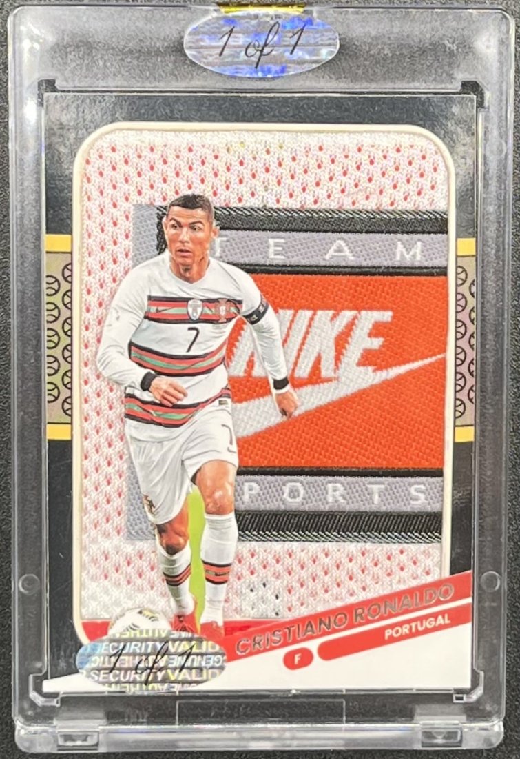 Cristiano Ronaldo Nike Patch Card: Cristiano Ronaldo Nike Patch Custom Soccer Card one of one 1/1