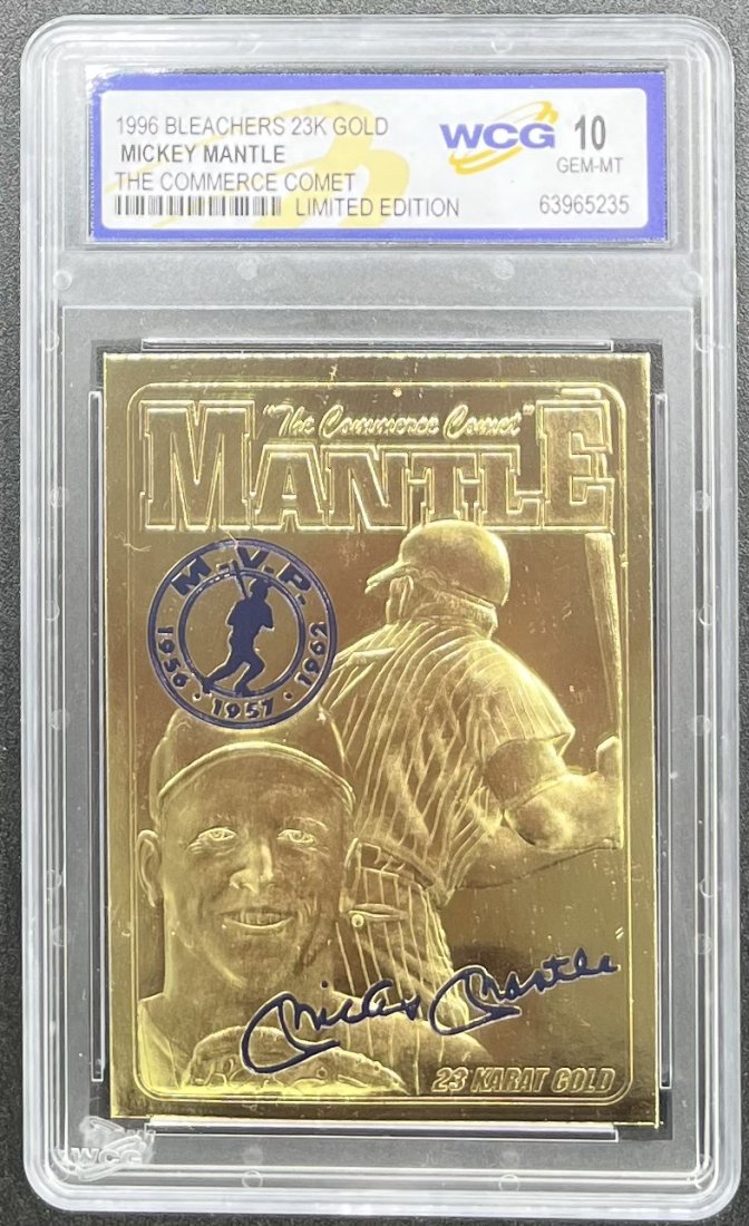 Mickey Mantle Limited Edition Card: Mickey Mantle the commerce comet limited edition baseball card mint 10