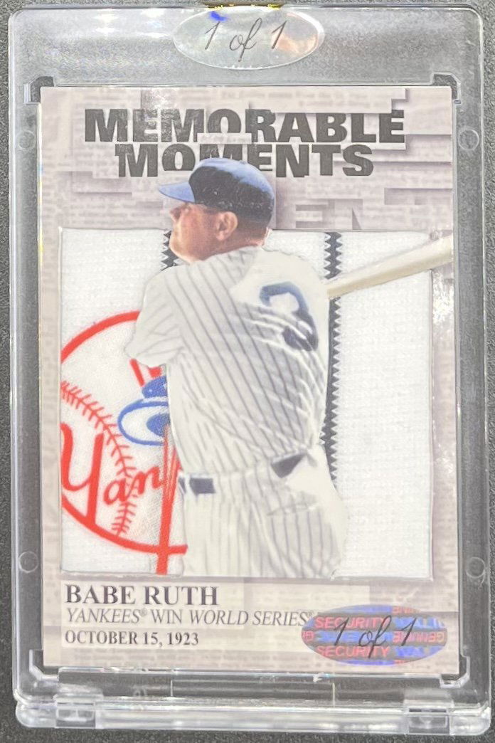 Babe Ruth Patch Card (1 of 2)