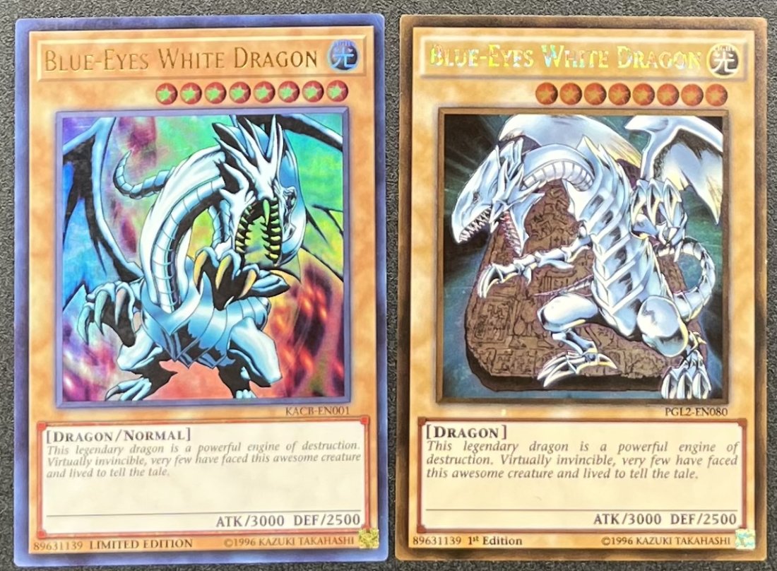 Yugioh Holo limited Edition: 1st Edition Yugioh Holo blue eyes white dragon card and limited edition blue eyes white dragon holo