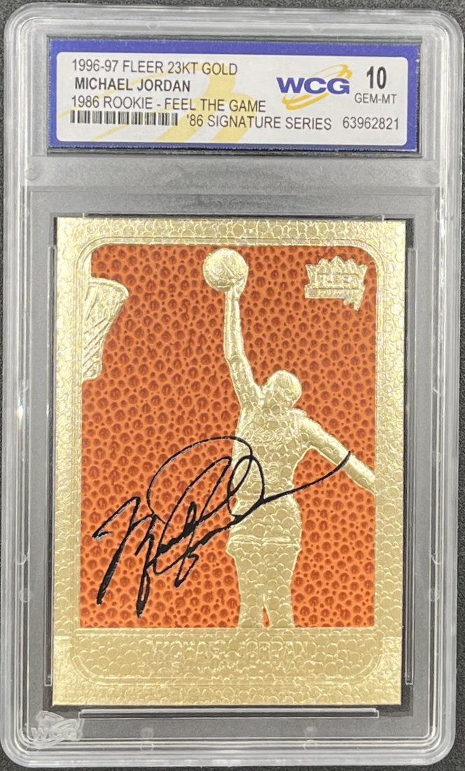 Michael Jordan Signature Series: Michael Jordan 1986 rookie feel the game signature series basketball card mint 10