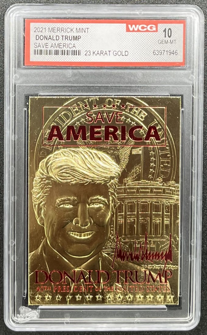 Donald Trump Card: Donald Trump save America Card mint 10