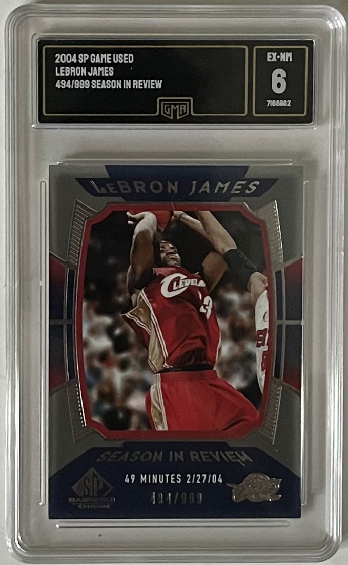 Lebron James Game Used Numbered Card (1 of 2)