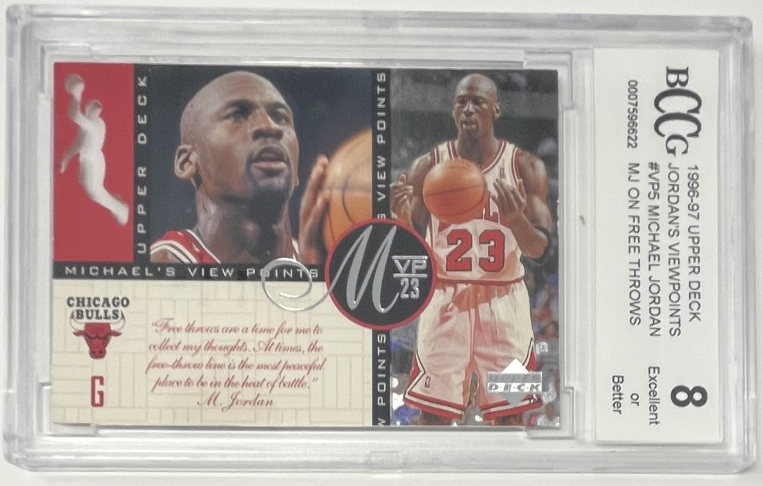1996 Michael Jordan Card: 1996 Michael Jordan basketball card bccg 8