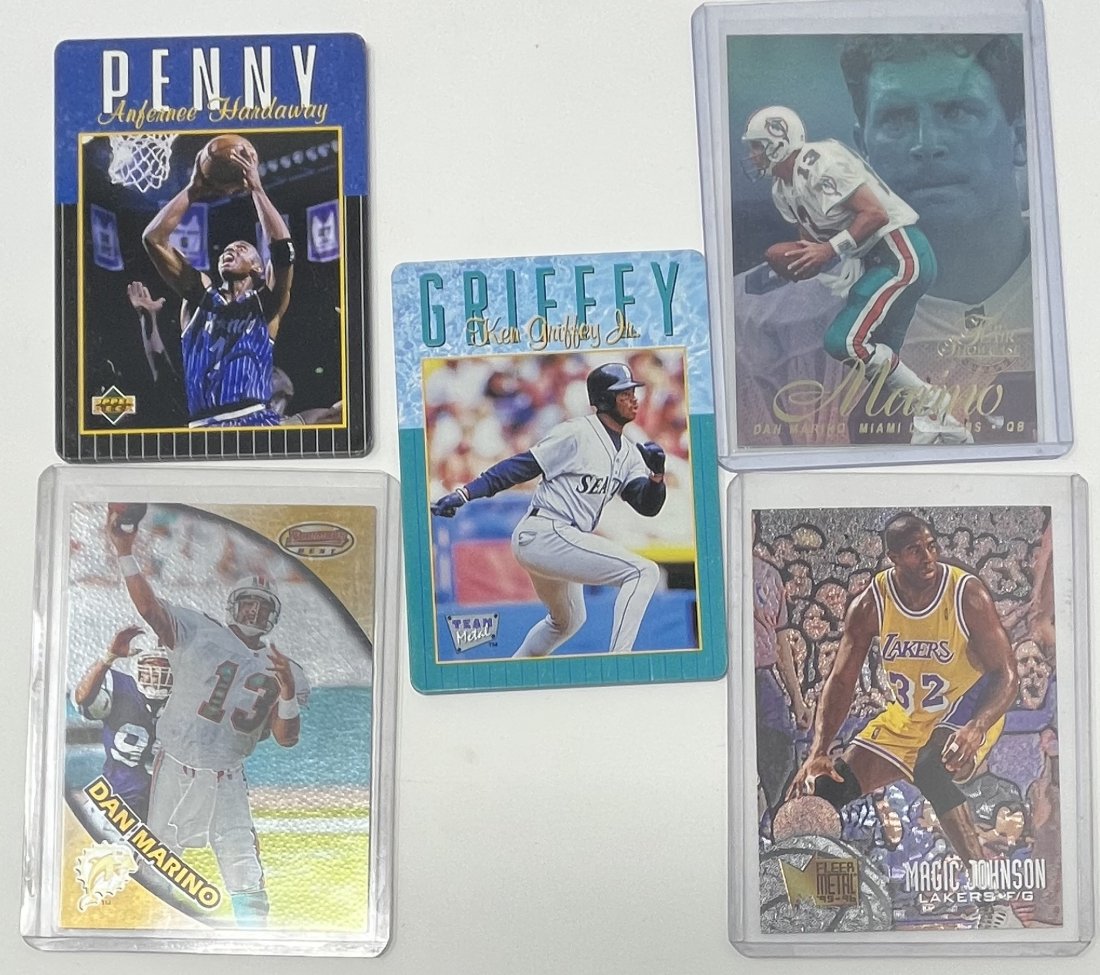 Magic Johnson Ken Griffey Jr Dan Marino And Hardaway: Mix of Magic Johnson Ken Griffey Jr plate card , Dan Marino And Hardaway plate card
