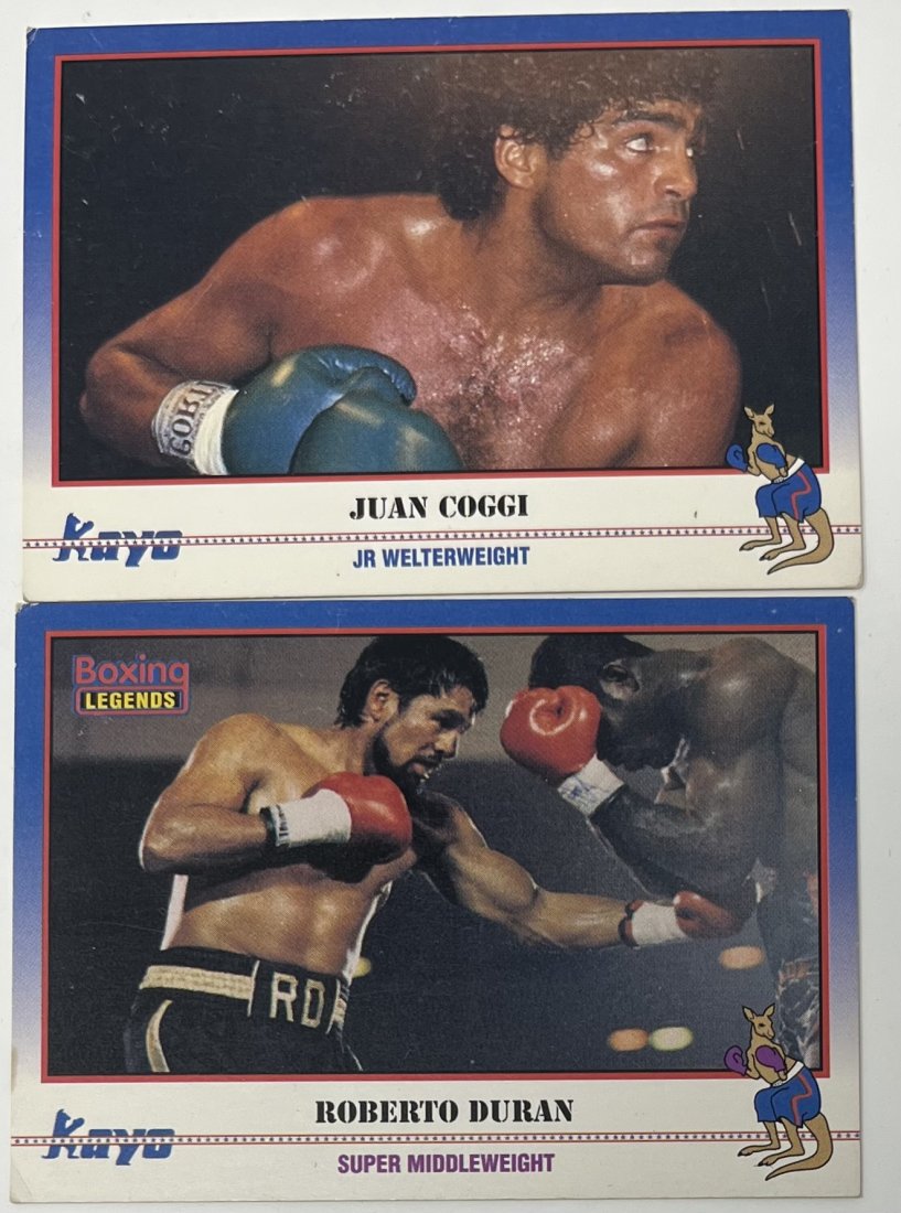 Roberto Duran And Juan Coggi Boxing Cards (1 of 2)