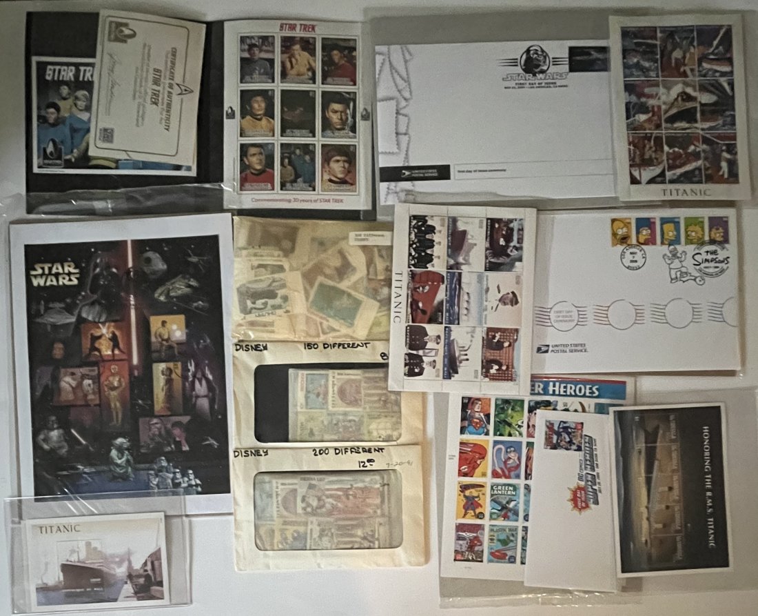 Star Wars Star Trek The Simpson Titanic Disney Stamps (1 of 1)