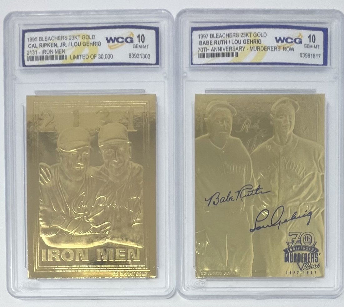 Babe Ruth , Lou Gehrig And Cal Ripken Cards (1 of 2)