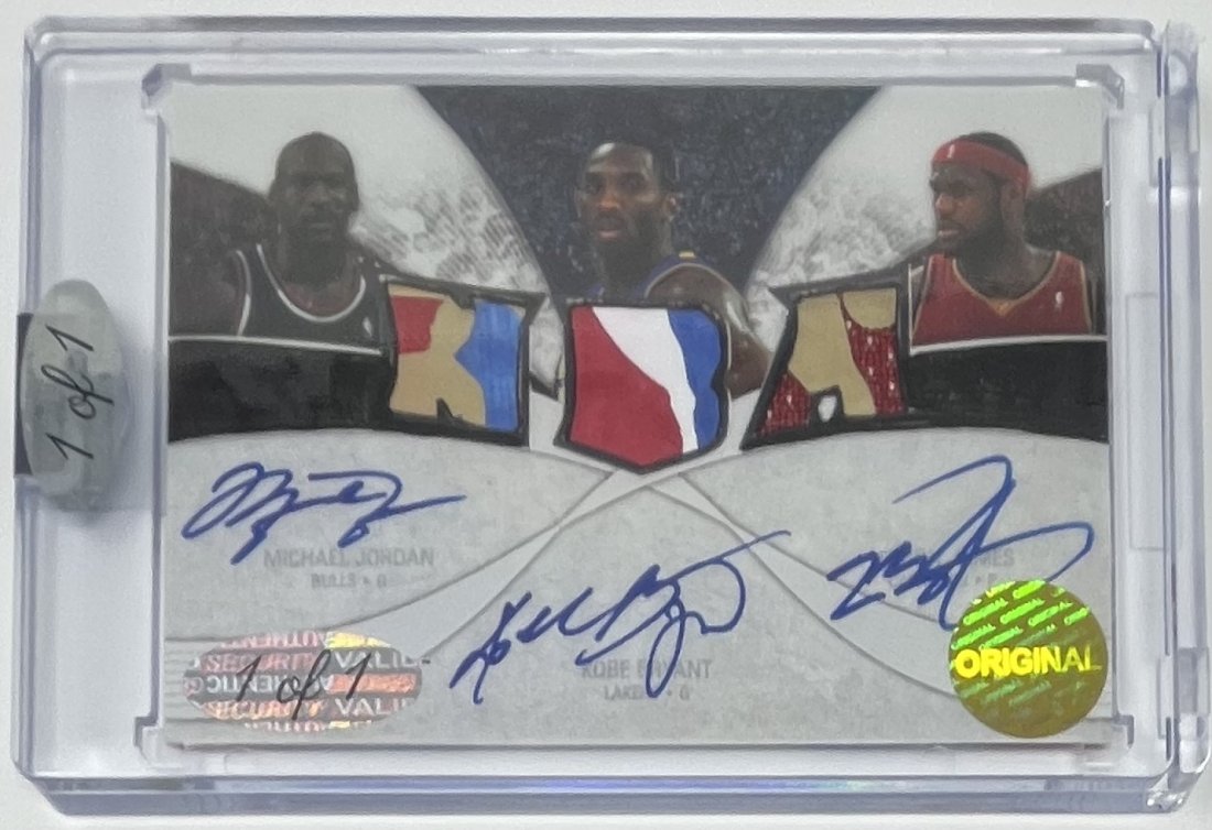 Michael Jordan Kobe Bryant Lebron James Card (1 of 2)