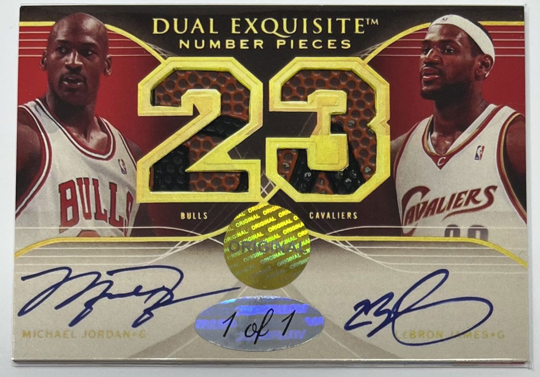 Michael Jordan & Lebron James Dual Exquisite Card