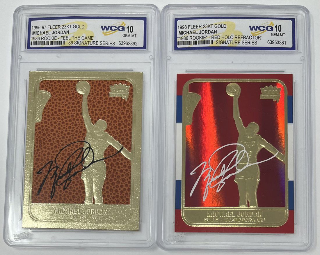 Michael Jordan Red Holo And Feel The Game Cards (1 of 2)
