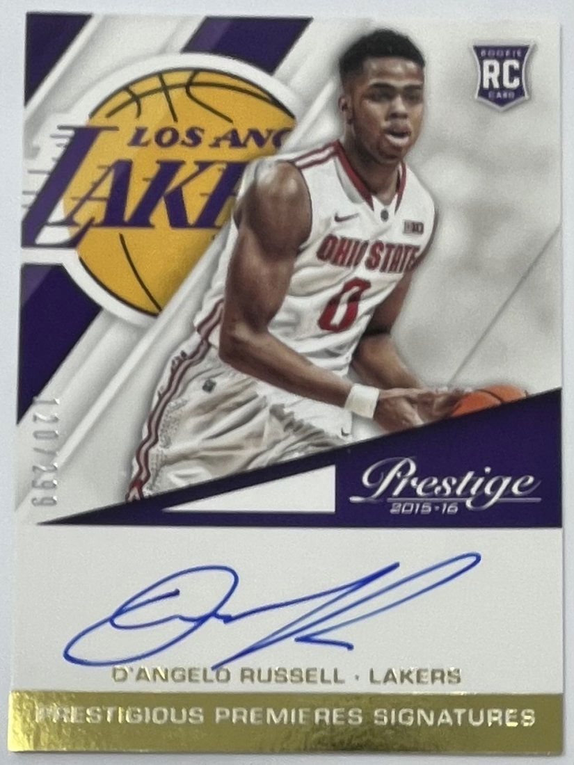 D Angelo Russell Rookie Auto Numbered Card (1 of 2)