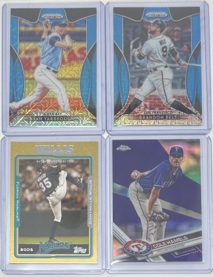 Ryan Yarbrough , Brandon Belt , Dontrelle Willis And Cole Hamels Numbered Cards (1 of 2)