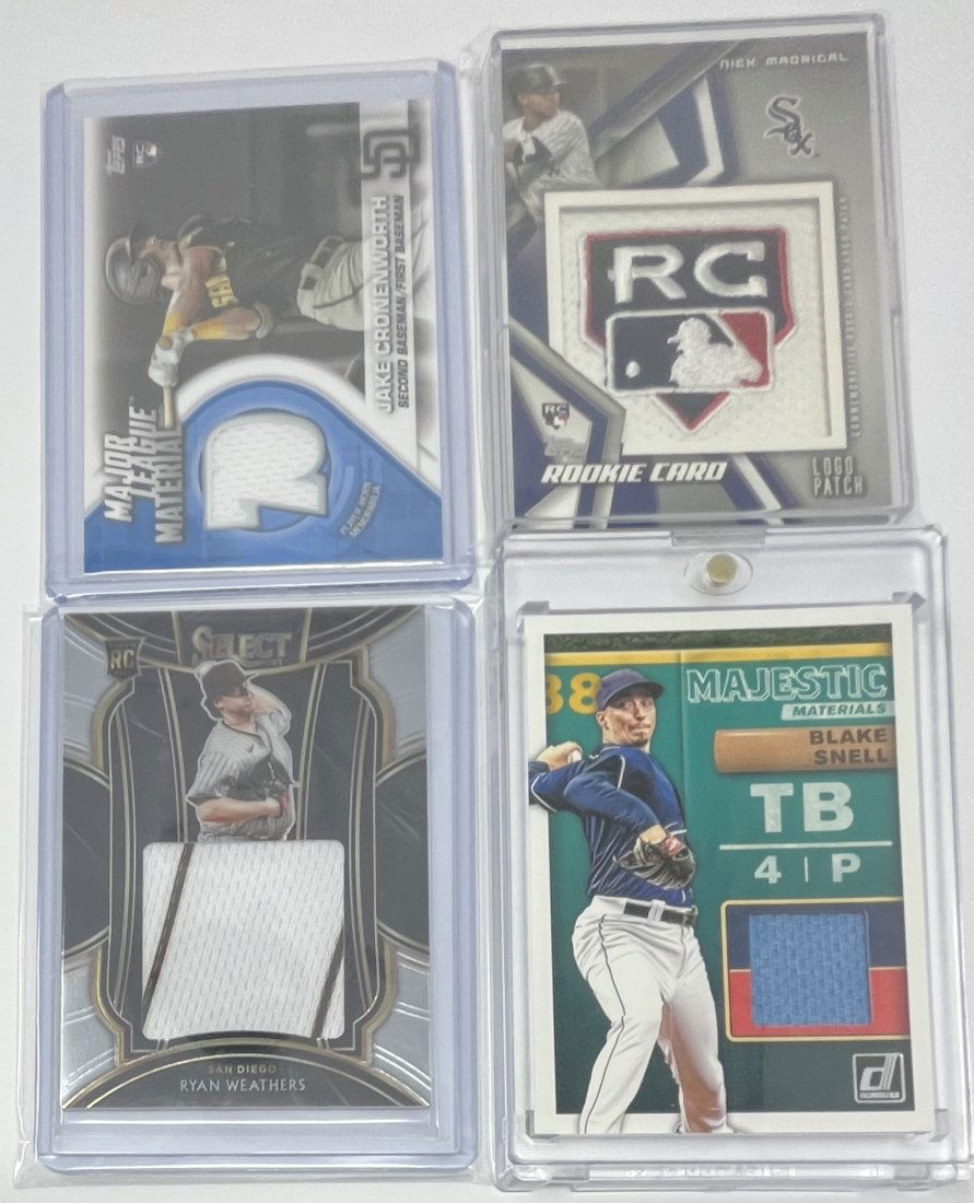 Jake Cronenworth , Nick Madrigal Rookie Logo Patch , Ryan Weathers Rookie Patch And Blake Snell (1 of 2)