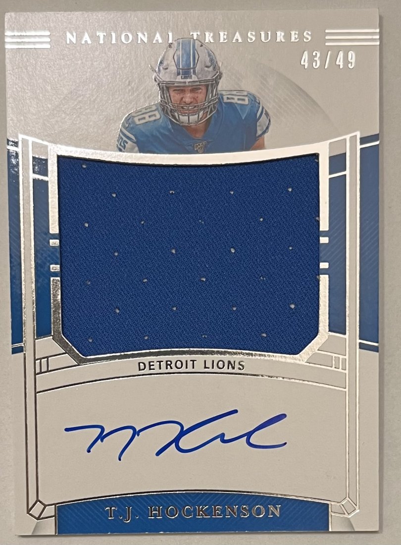 TJ HOCKENSON RPA Rookie Jersey Patch Auto Numbered (1 of 2)