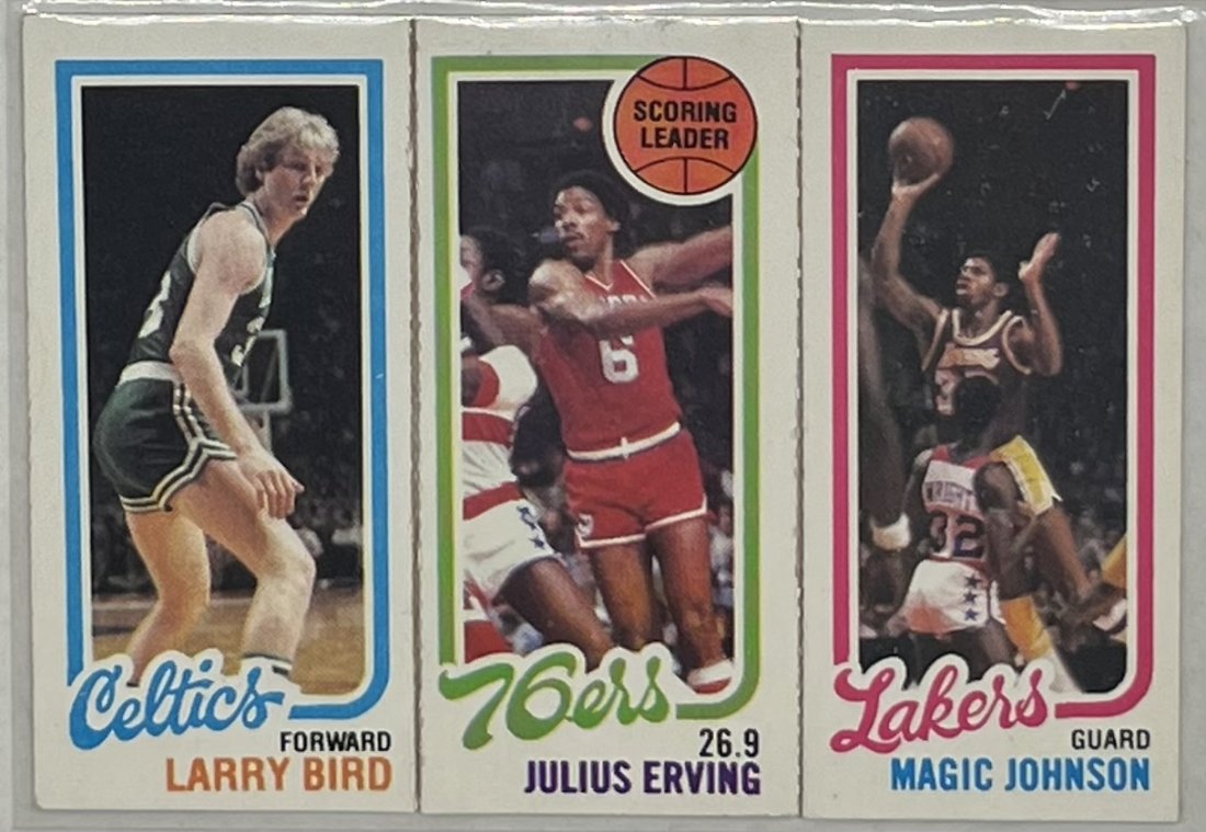 Larry Bird Julius Erving And Magic Johnson Rookie Card