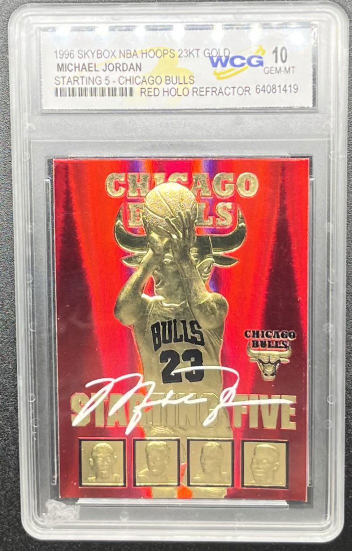 Michael Jordan Red Holo Refractor Card (1 of 2)