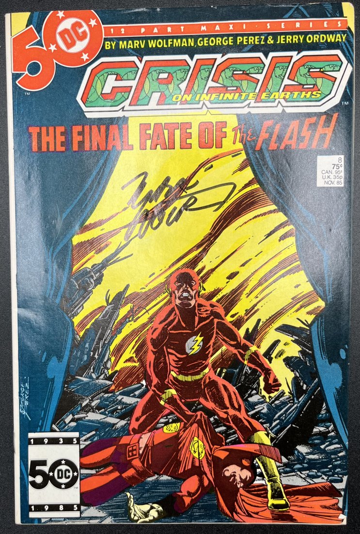DC The Final Fate Of Flash Crisis Comic Signed By Marv Wolfman (1 of 2)
