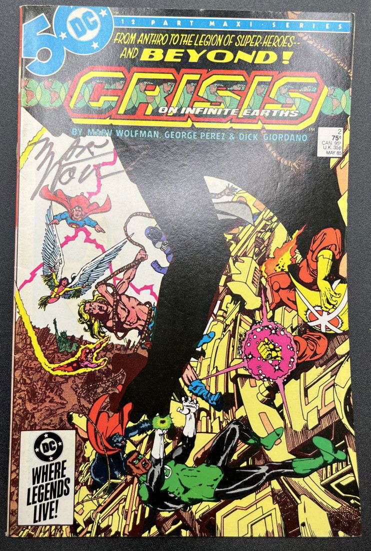 DC Crisis From Anthro To The Legion Of Super Heroes And Beyond Comic Signed By Marv Wolfman (1 of 2)
