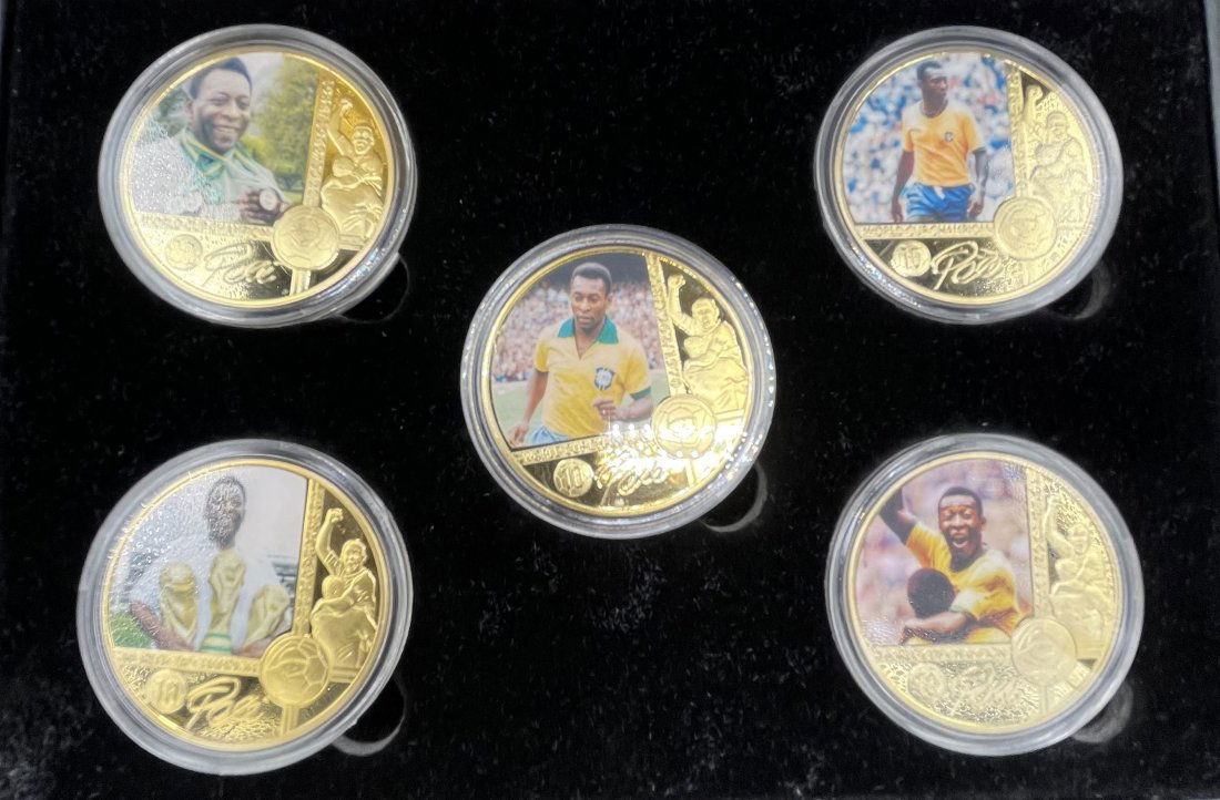 Pele Soccer Player Coins (1 of 2)