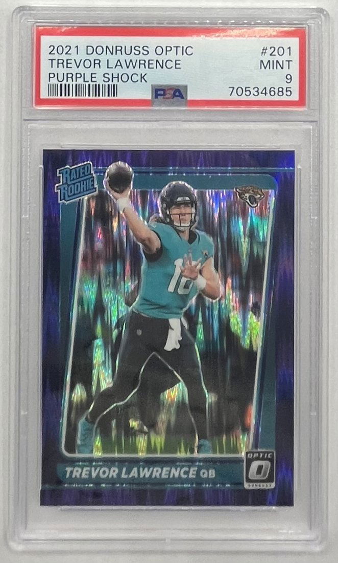 Trevor Lawrence Rookie Rated Purple Shock Card (1 of 2)