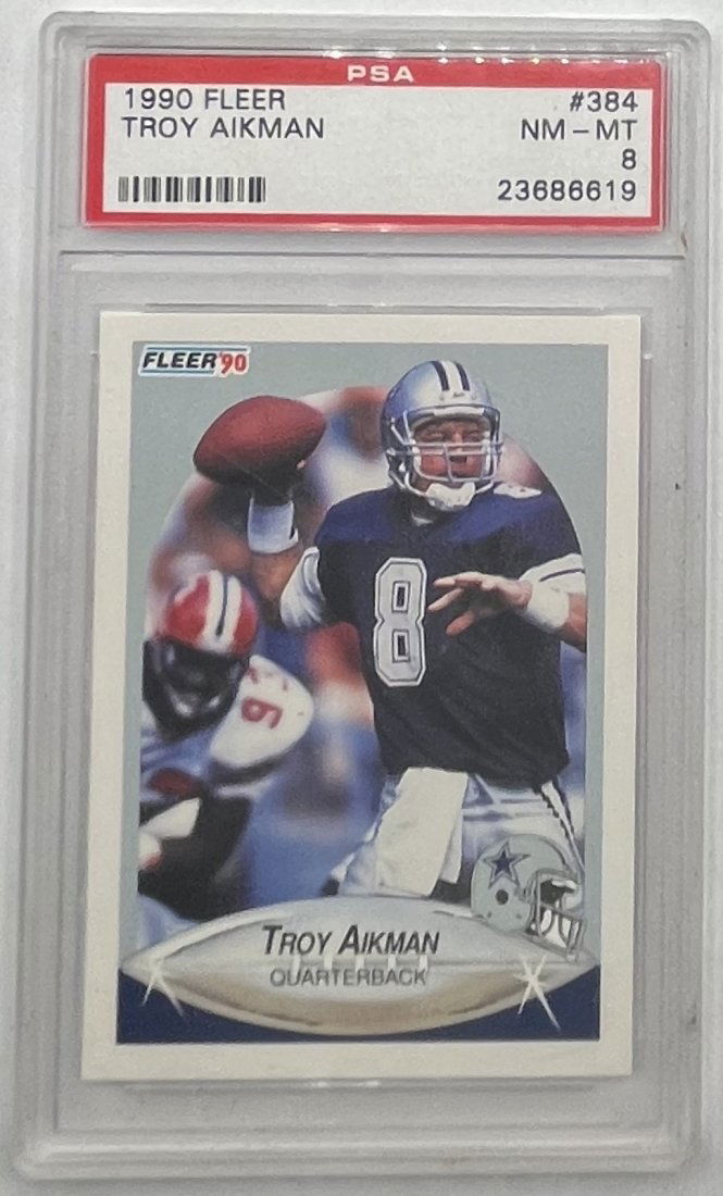 1990 Fleer Troy Aikman Card (1 of 2)
