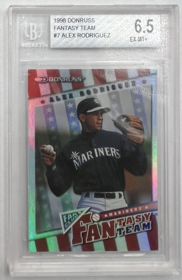 1998 Alex Rodriguez Numbered Card: 1998 Donrus Alex Rodriguez BGS Mint 6.5 Baseball Card