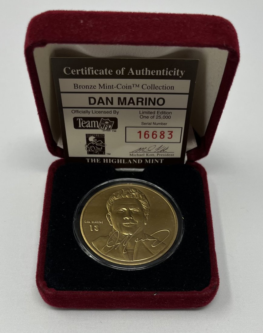 Dan Marino Bronze Limited Edition Coin (1 of 1)