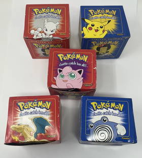 Charizard Pikachu Mewtwo Pokemon Limited Edition Collection: 1999 Nintendo Charizard , Pikachu , Mewtwo, Poliwhirl and Jigglypuff limited edition Pokemon with sealed balls and their boxes