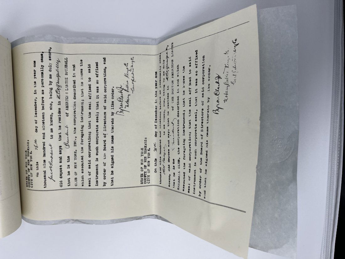 1919 Babe Ruth Contract Agreement (1 of 3)