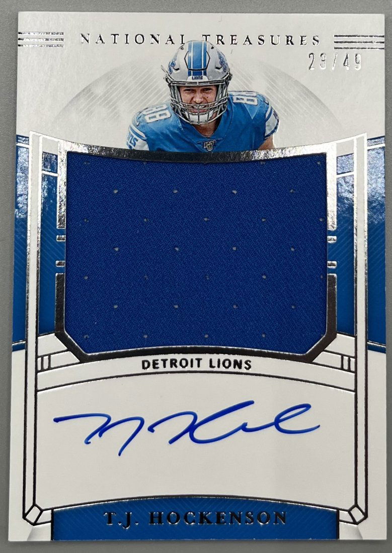 National Treasures TJ Hockenson Rookie Patch Auto RPA /49 (1 of 2)