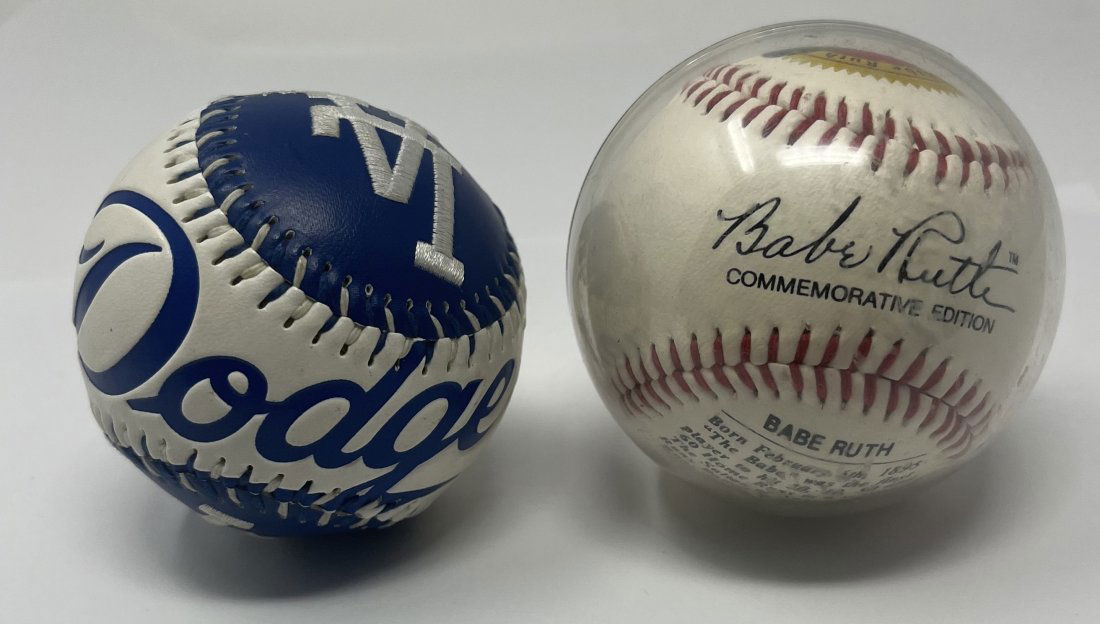 Babe Ruth And LA Dodgers Baseball Ball (1 of 3)