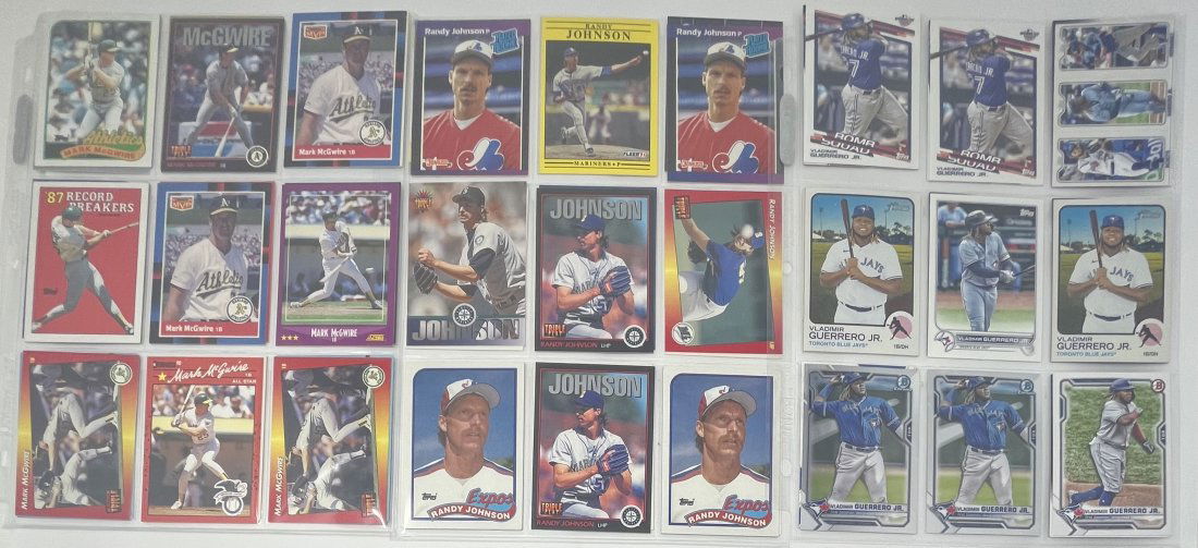 Vladimir Guerrero Jr , Randy Johnson And Mark McGwire Cards (1 of 4)