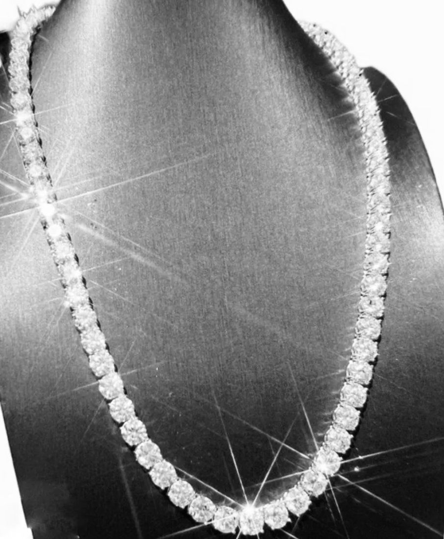 Plated 18K White Gold MOISSANITE VVS1 NECKLACE (1 of 3)