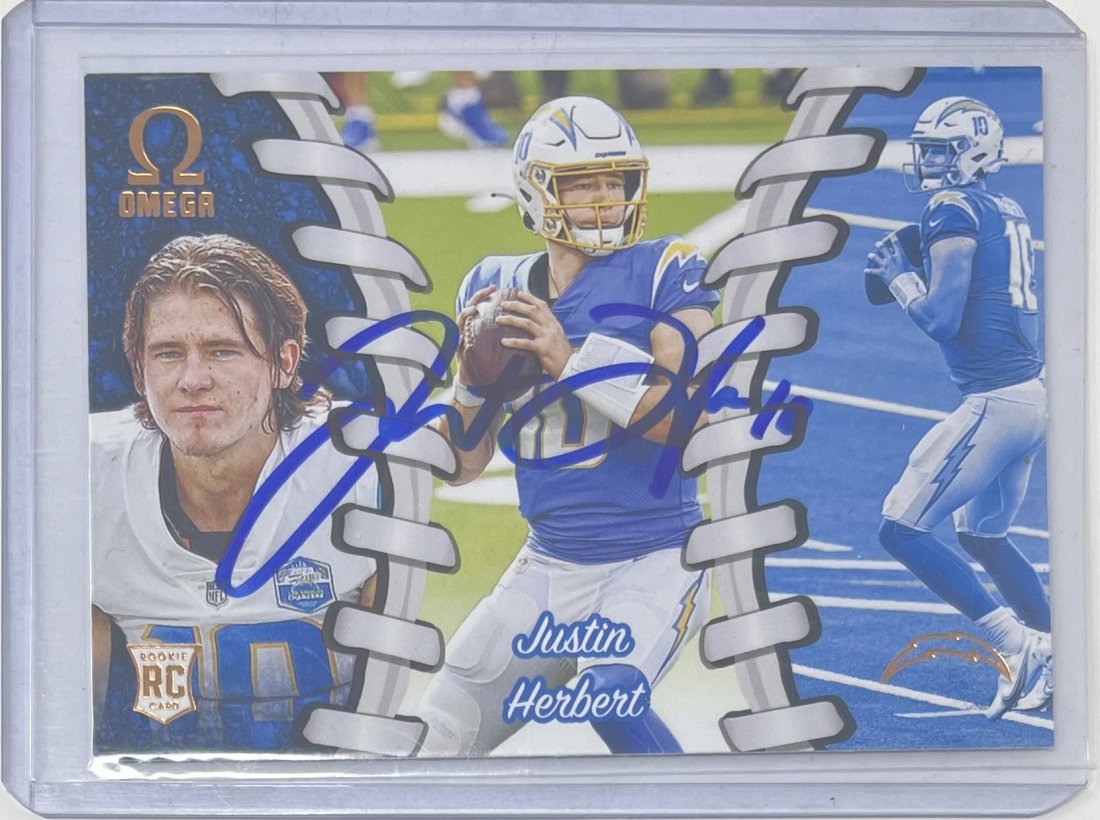 Justin Herbert Rookie Autographed Card (1 of 2)
