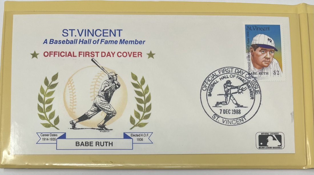 Babe Ruth , Lou Gehrig And Ty Cobb Stamps (1 of 4)
