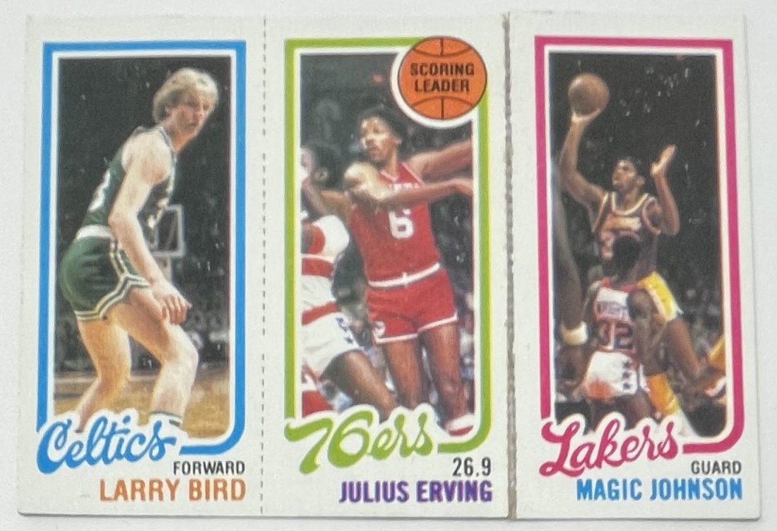 Larry Bird Julius Erving And Magic Johnson Rookie Card