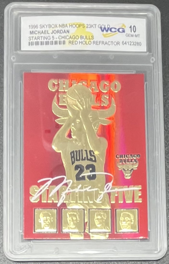 Michael Jordan Red Holo Refractor Chicago Bulls (1 of 2)