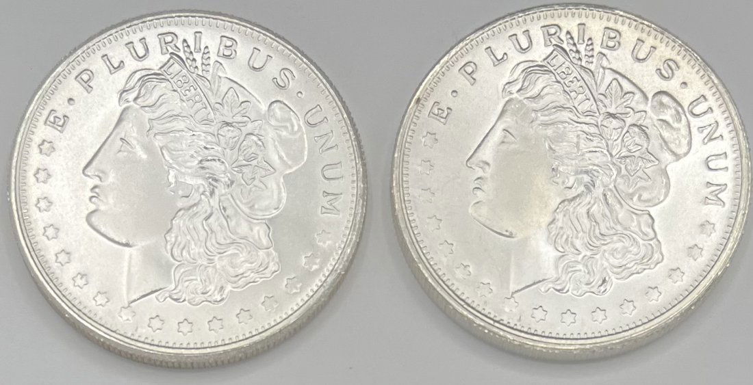 (2) 1 TROY OUNCE .999 FINE SILVER Coins (1 of 2)
