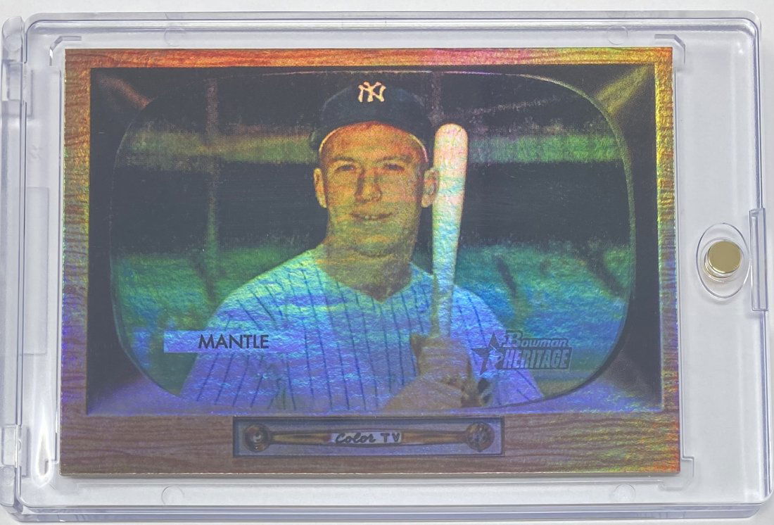 2007 Bowman Heritage MICKEY MANTLE Gold Refractor (1 of 2)