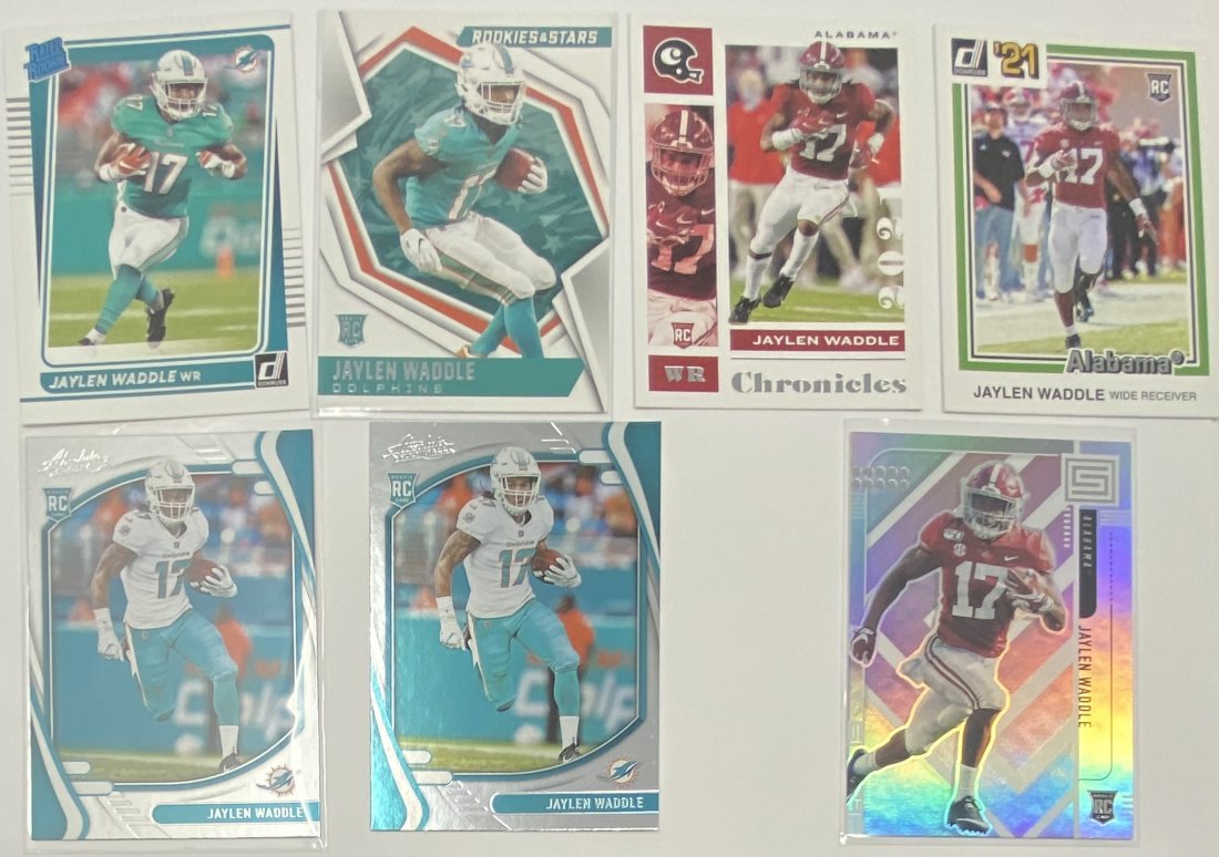 Lot Of Jaylen Waddle Rookie Cards, Absolute , Chronicles And More (1 of 2)