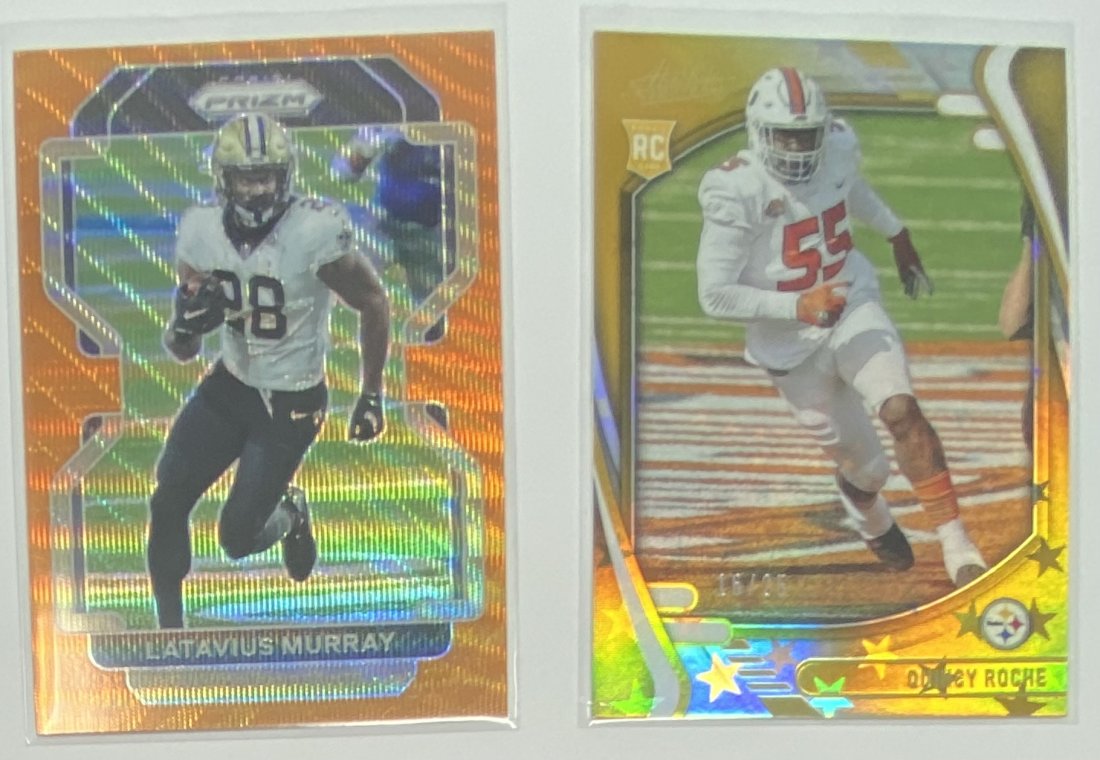 Quincey Roche Rookie Numbered /25 And Latavius Murray Numbered /60 (1 of 2)