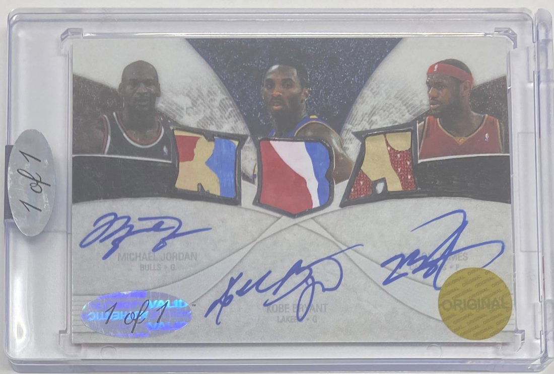 Michael Jordan Kobe Bryant Lebron James Patch Card (1 of 2)
