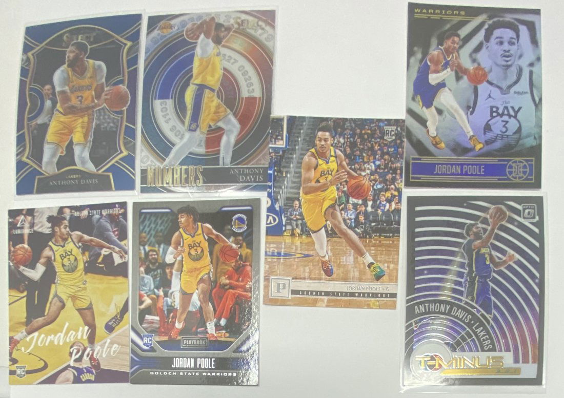 Jordan Poole Rookies And Anthony Davis Cards (1 of 2)